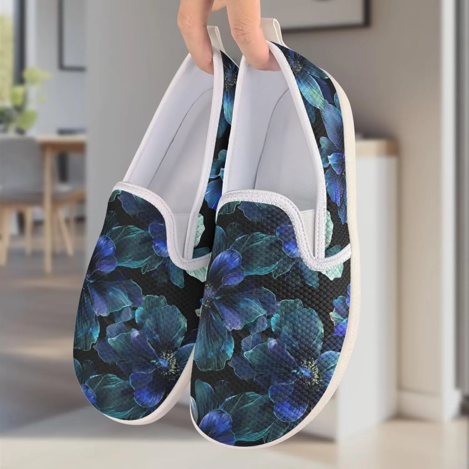 Howilath Slip on Loafers for Women Flat Mesh Shoes Running Sneakers Lightweight Casual Shoes