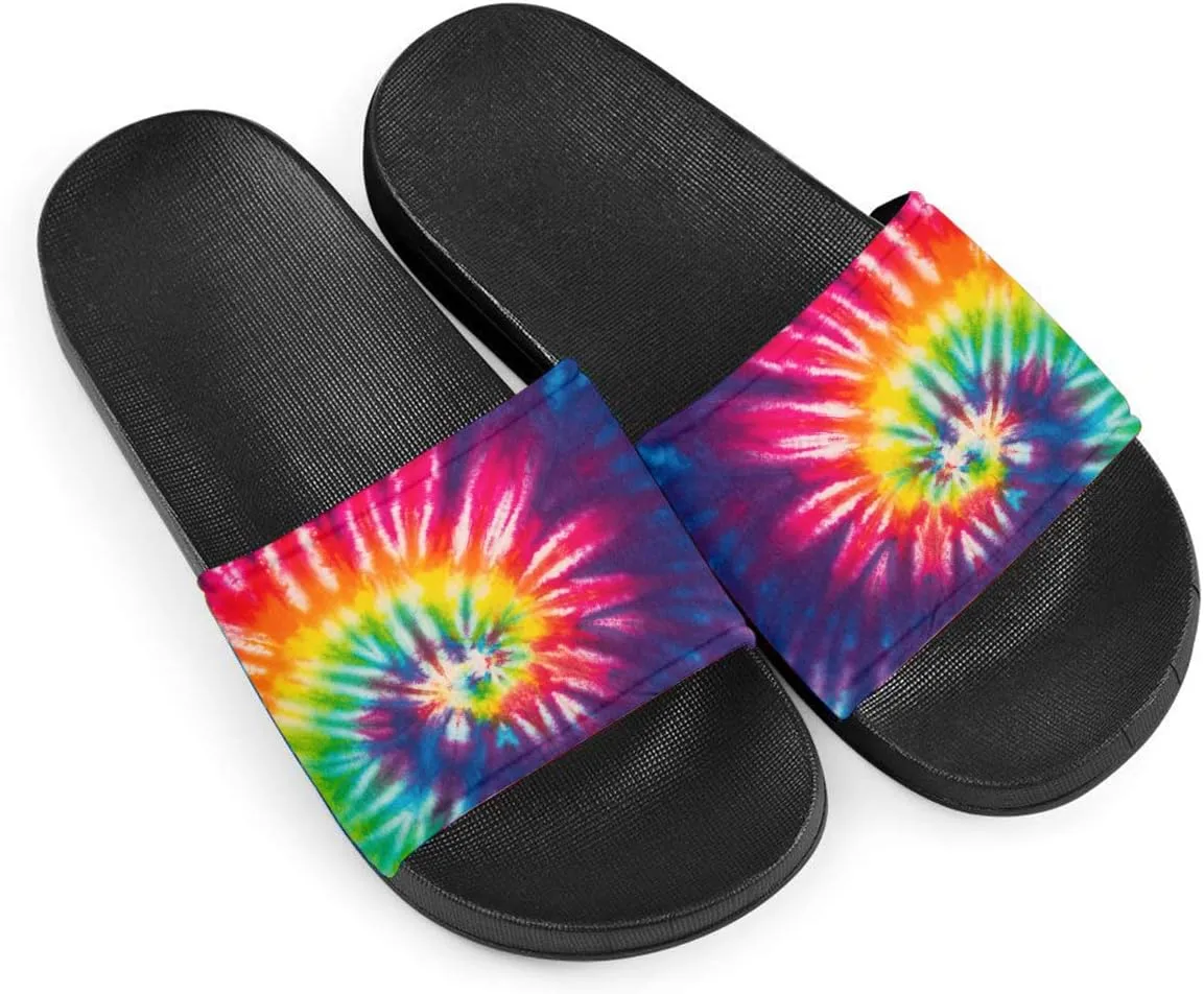 Howilath Women's Casual Slide Sandals, Cartoon Animals Print Comfortable Soft Sole Non-Slip Open Toe EVA Flat Sandals