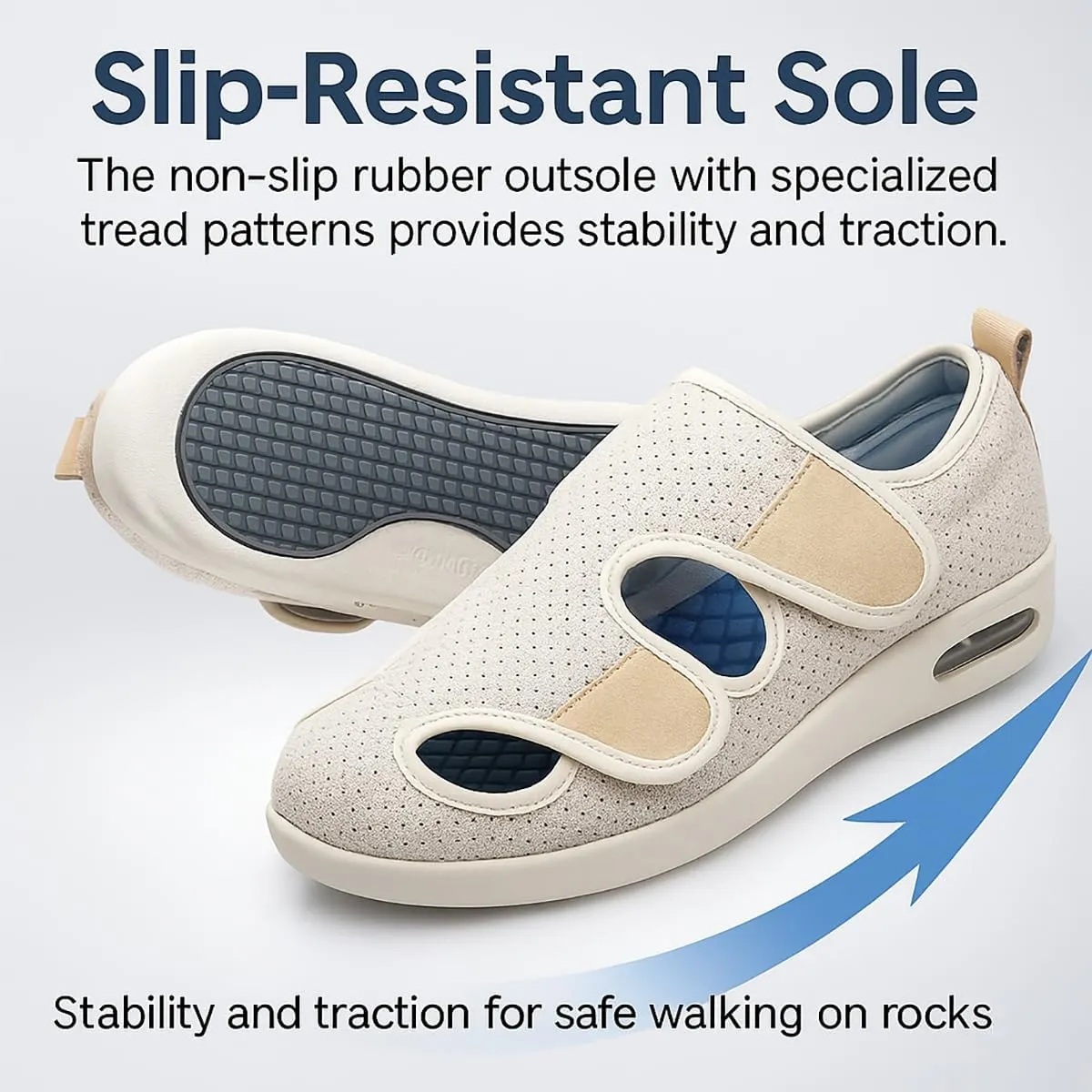 Hrtesus Enjerr Orthopedic Shoes Men Women Relief Foot Orthopedic Walking Hiking Shoes Breathable Lightweight Non-Slip