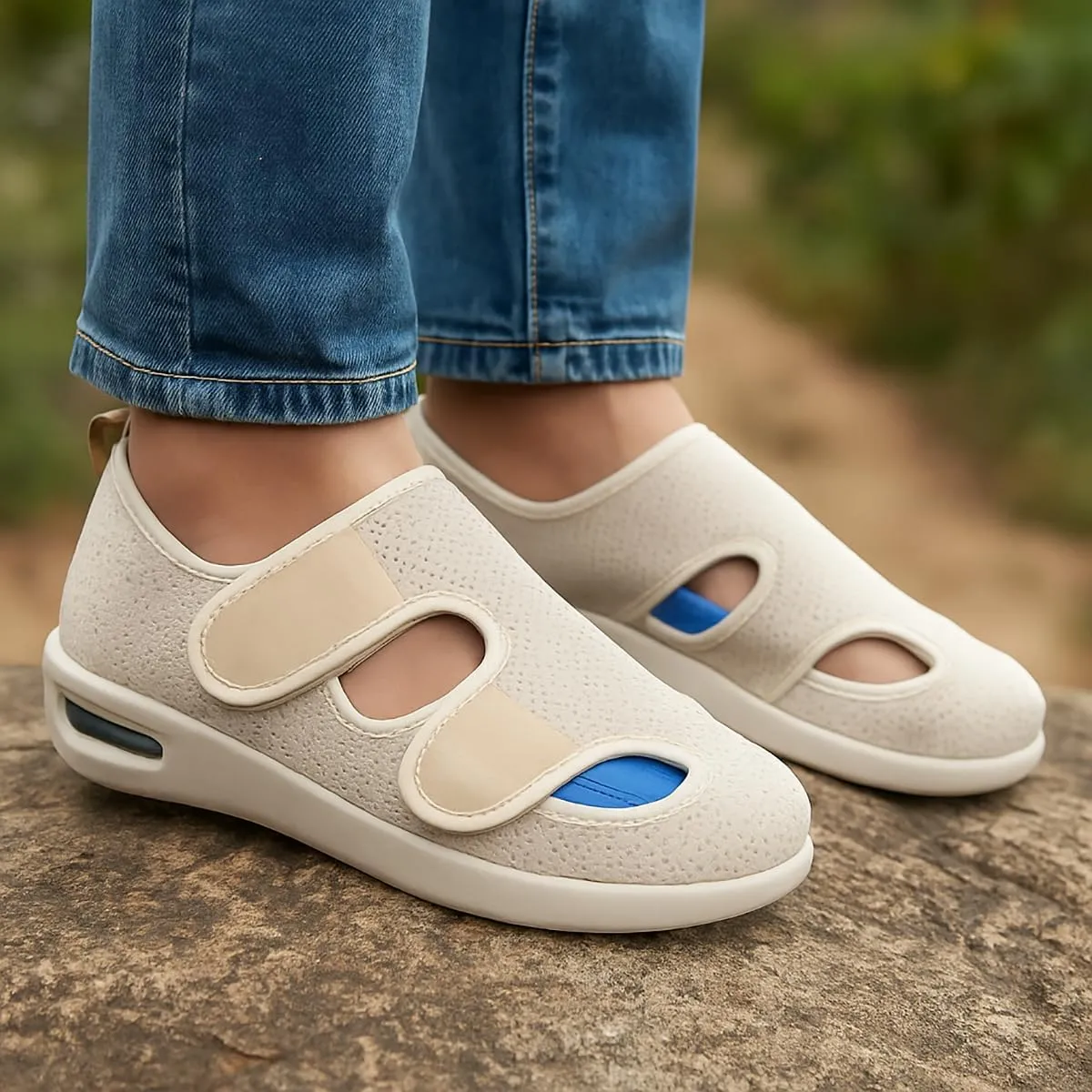 Hrtesus Enjerr Orthopedic Shoes Men Women Relief Foot Orthopedic Walking Hiking Shoes Breathable Lightweight Non-Slip