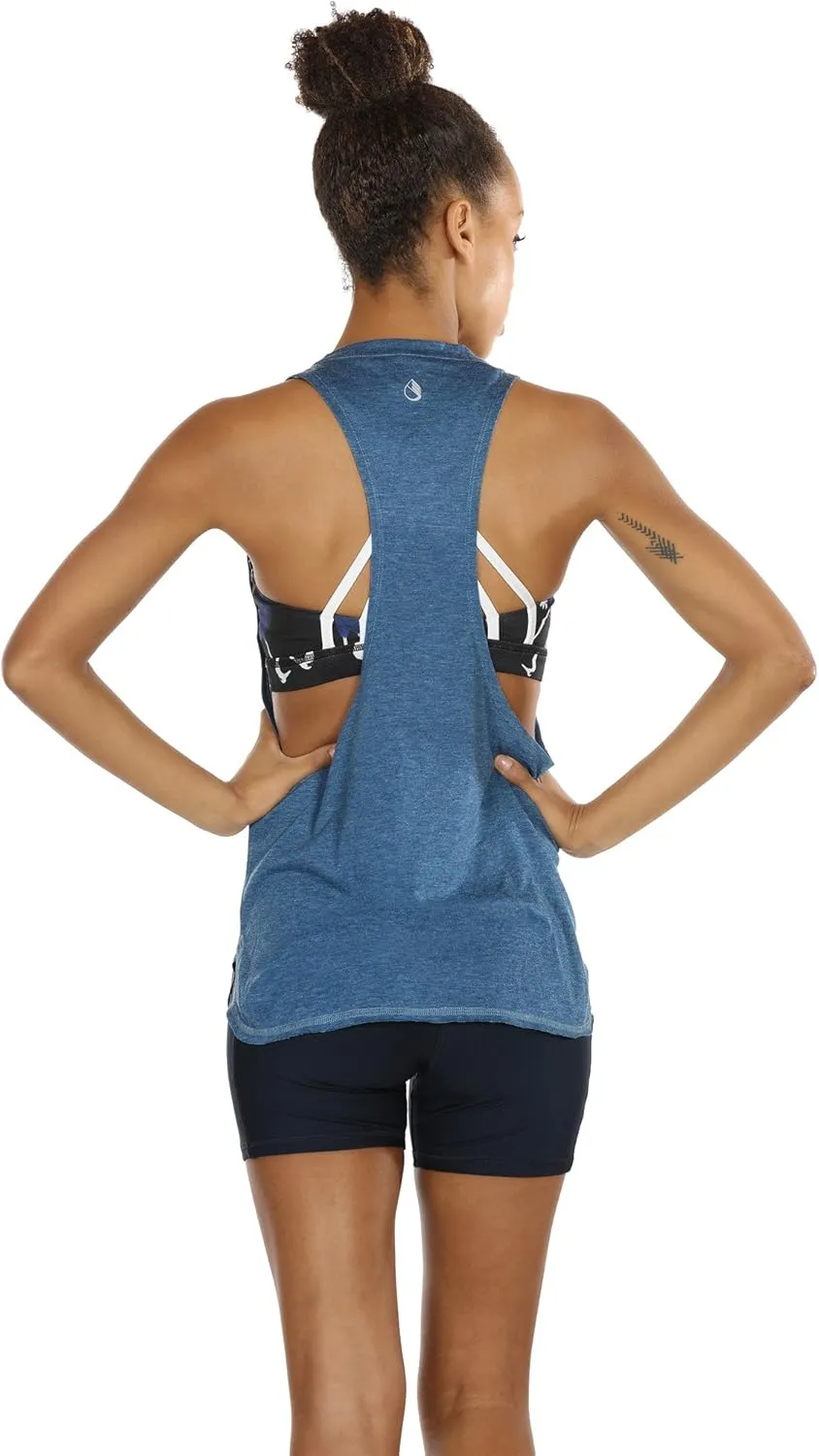 icyzone Women's Racerback High Neck Workout Athletic Yoga Muscle Tank Tops