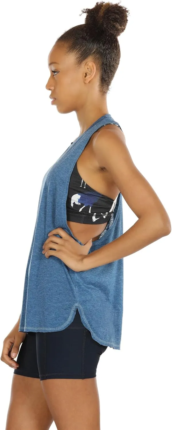 icyzone Women's Racerback High Neck Workout Athletic Yoga Muscle Tank Tops