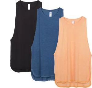 icyzone Women's Racerback High Neck Workout Athletic Yoga Muscle Tank Tops