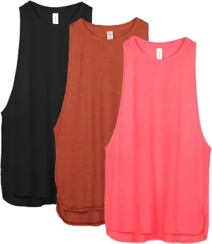icyzone Women's Racerback High Neck Workout Athletic Yoga Muscle Tank Tops