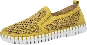 Ilse Jacobsen HORNBAEK Women's Tulip140WOM Flat | Slip-On | Low Top (Citronella, 9) Yellow