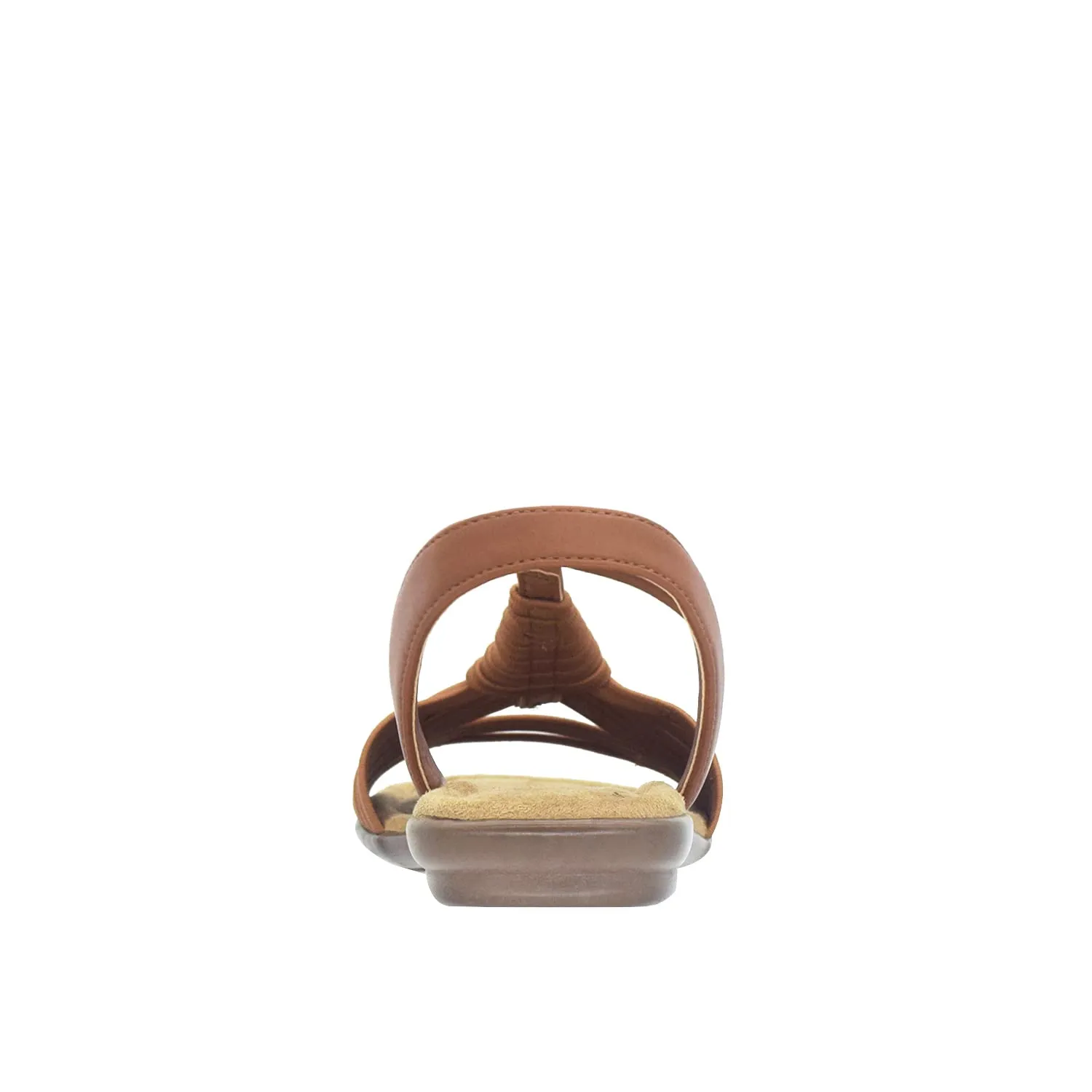 Impo Bellita Stretch Elastic Sandal with Memory Foam, Cognac