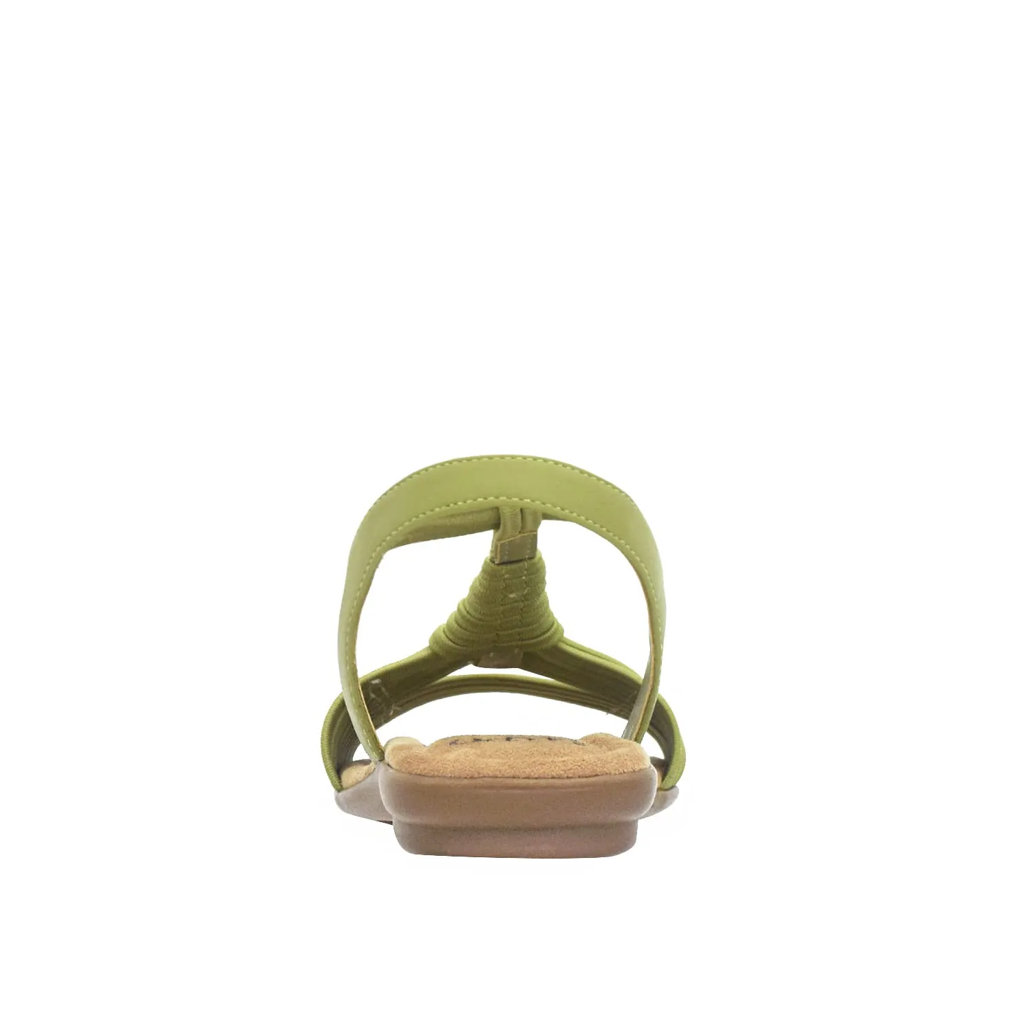 Impo Bellita Stretch Elastic Sandal with Memory Foam, Cognac