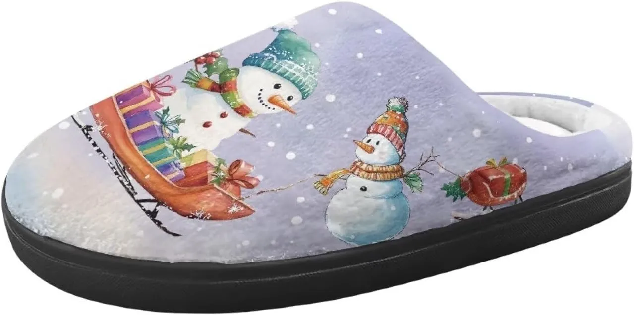 Indoor Home Slippers Kids Toddler Christmas Cozy Slippers Non-Slip Plush Slippers Boys Girls Winter