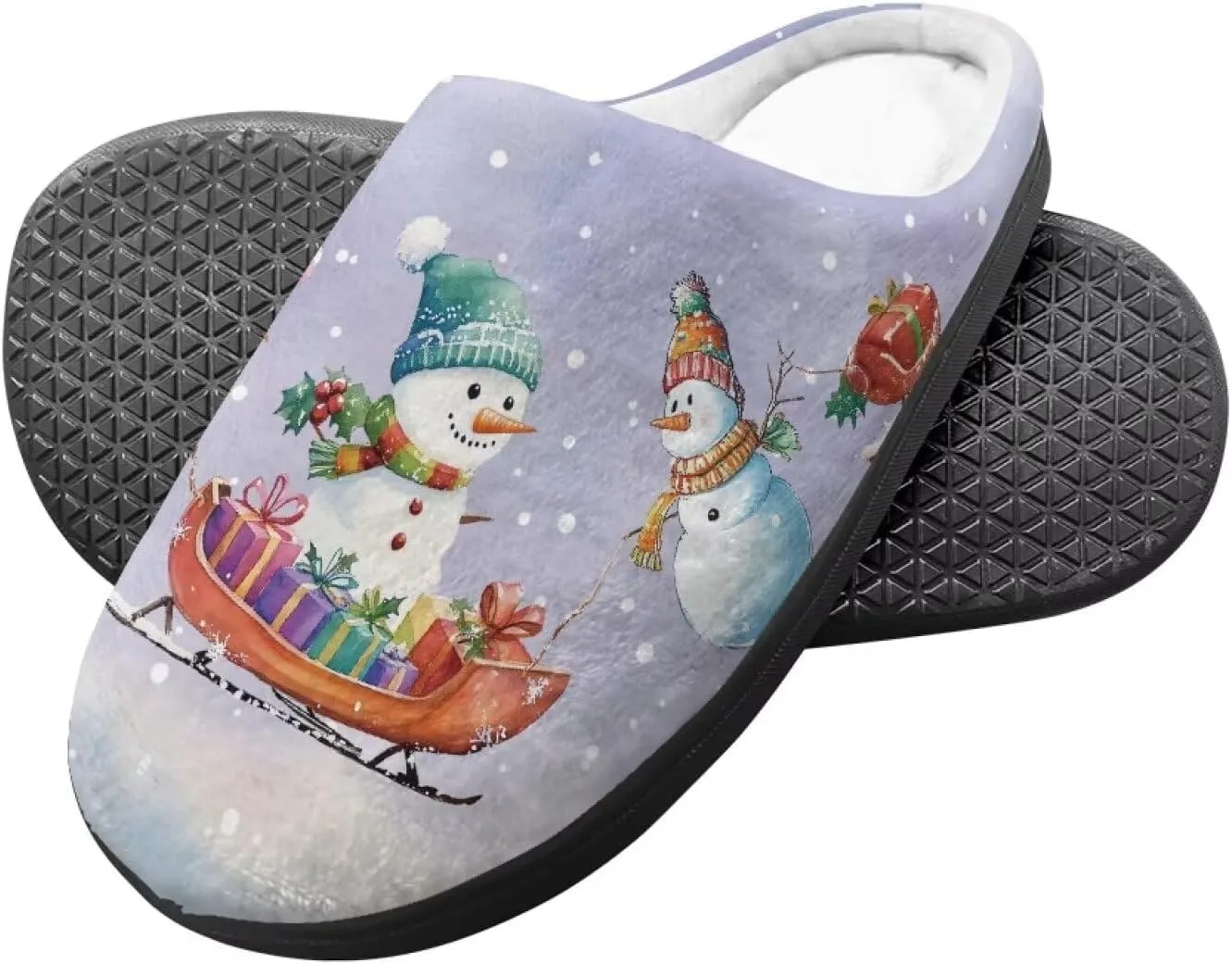 Indoor Home Slippers Kids Toddler Christmas Cozy Slippers Non-Slip Plush Slippers Boys Girls Winter
