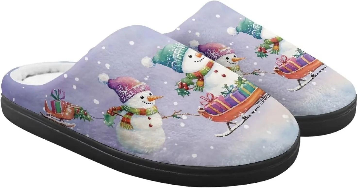 Indoor Home Slippers Kids Toddler Christmas Cozy Slippers Non-Slip Plush Slippers Boys Girls Winter
