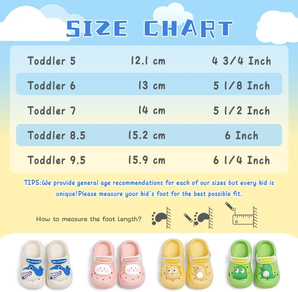 Infant Toddler Boys Girls Cute Garden Water Clogs Slip On Sandals Slides Lightweight Slipper Outdoor Summer Swimming Pool Infant Children Beach Pool Shoes