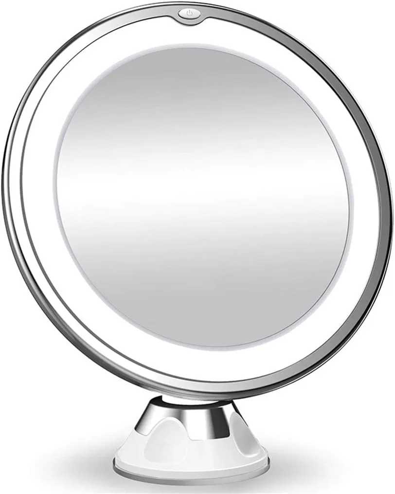IOCCIOBB Flexible Makeup Mirror 10X Magnifying Mirrors Led Light Ed Touch Screen Vanity Mirror Portable Dressing Table Cosmetic Mirrors W