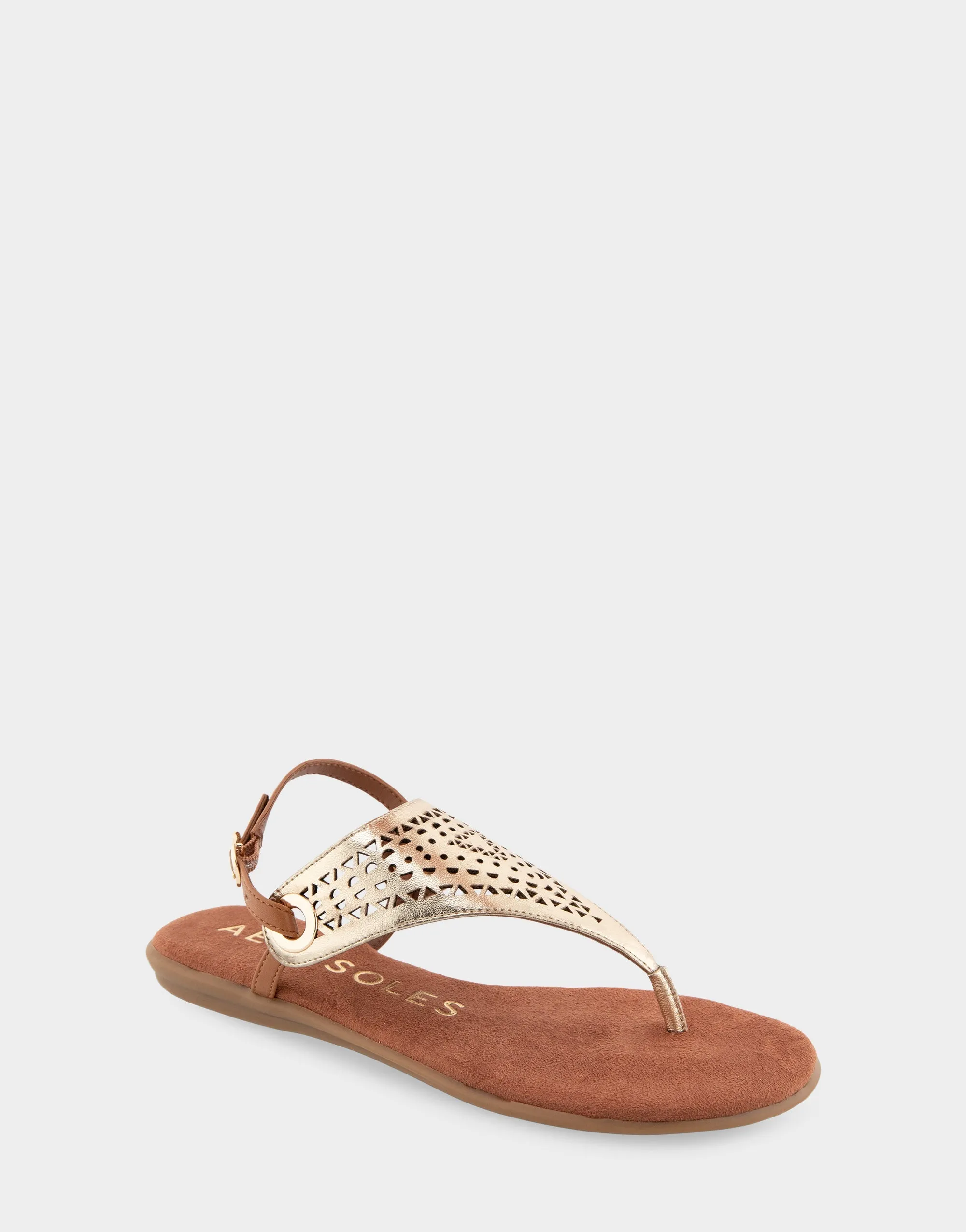 Iole Gold Tan Metallic Faux Leather
