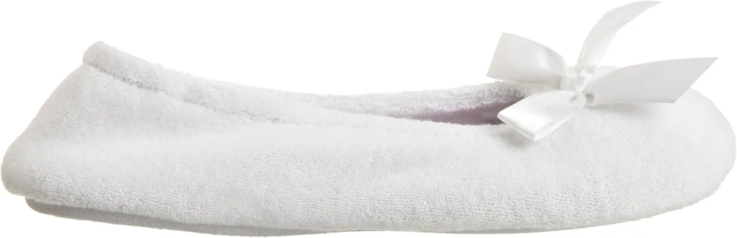 isotoner Women's Terry Ballerina Slipper Clog