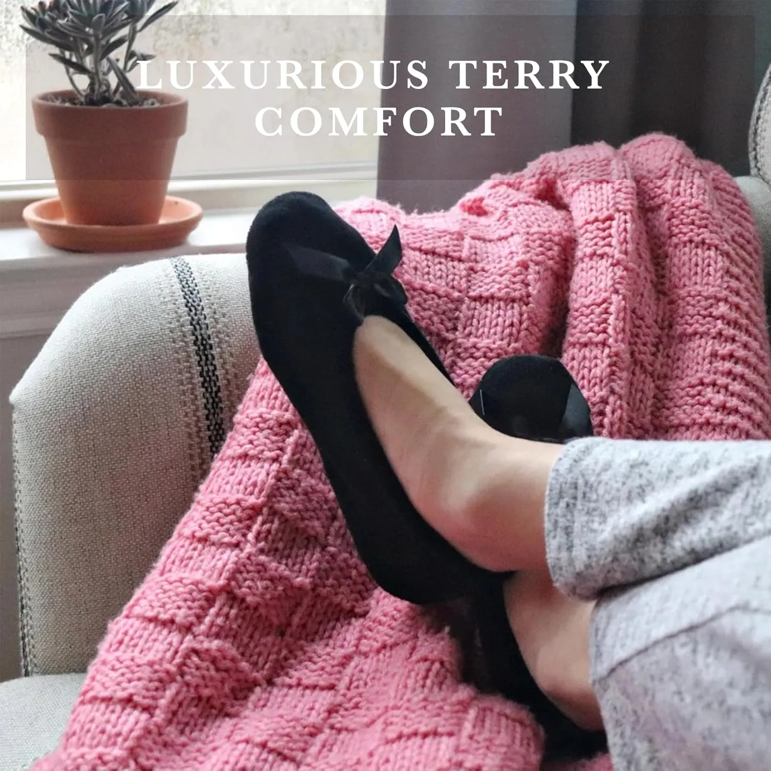 isotoner Women's Terry Ballerina Slipper Clog