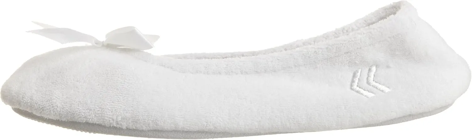 isotoner Women's Terry Ballerina Slipper Clog