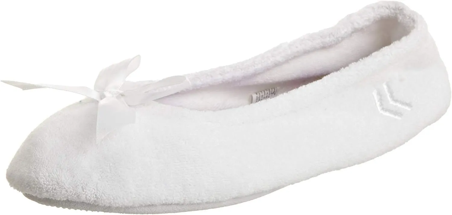 isotoner Women's Terry Ballerina Slipper Clog
