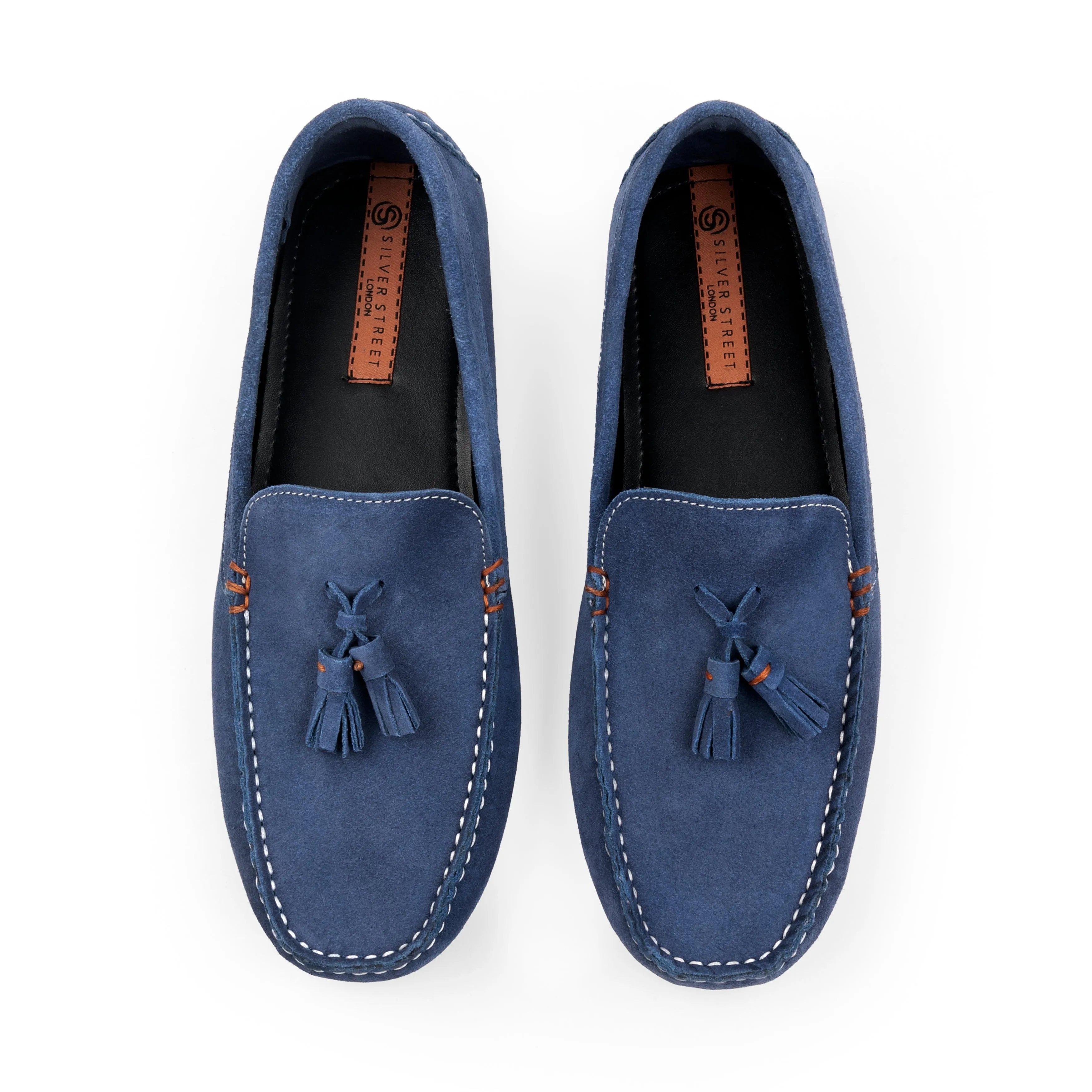 Jackson Suede Leather Driving Loaferss - Blue
