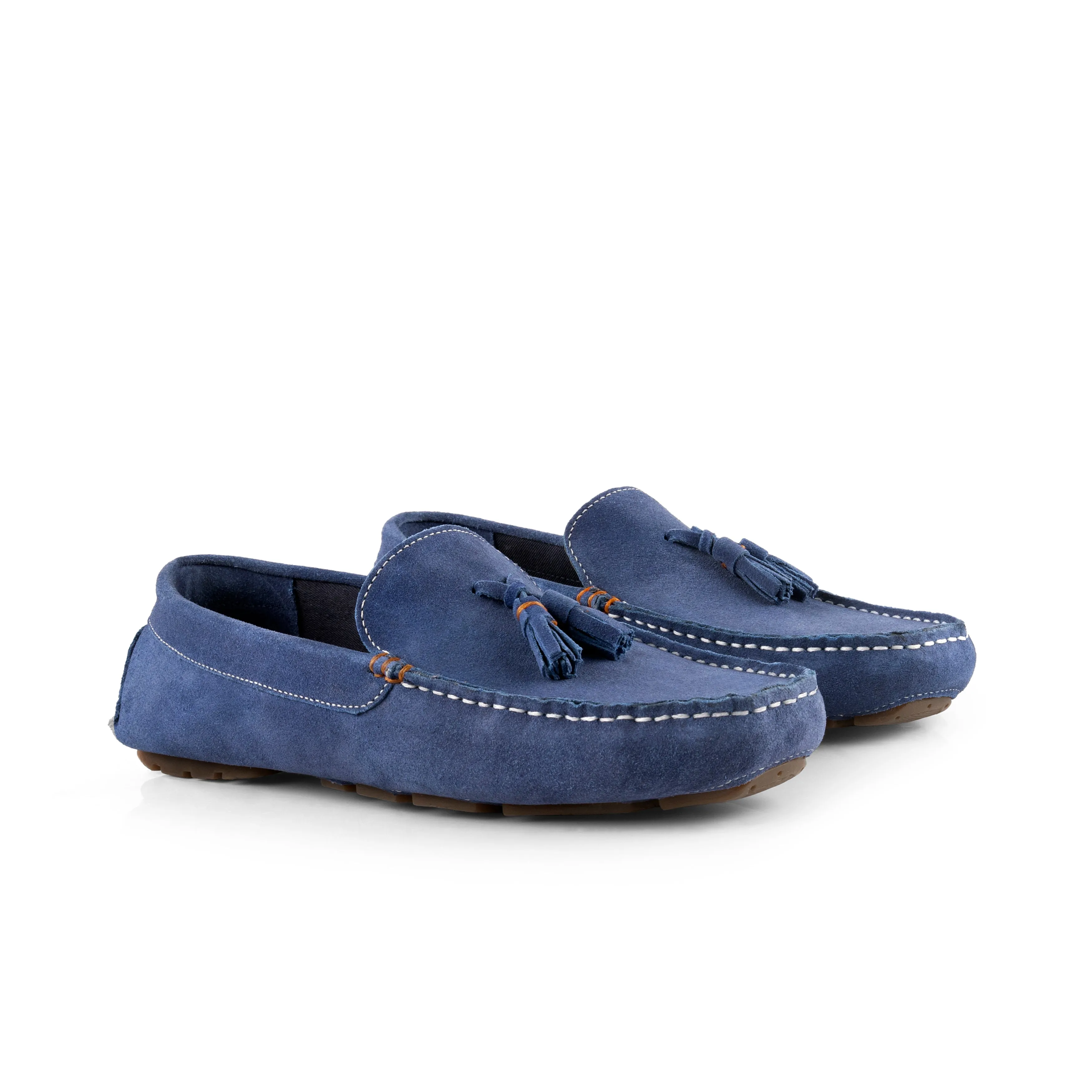 Jackson Suede Leather Driving Loaferss - Blue