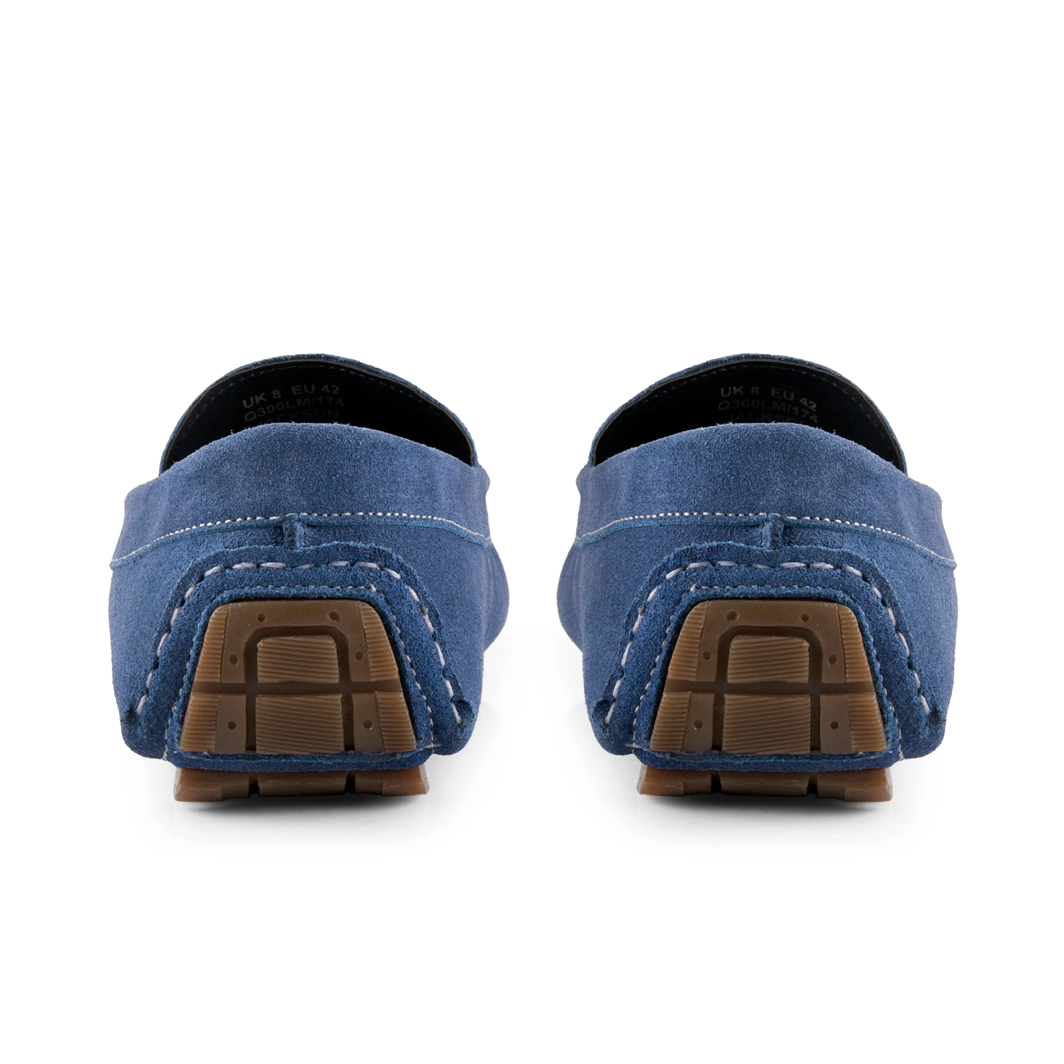 Jackson Suede Leather Driving Loaferss - Blue
