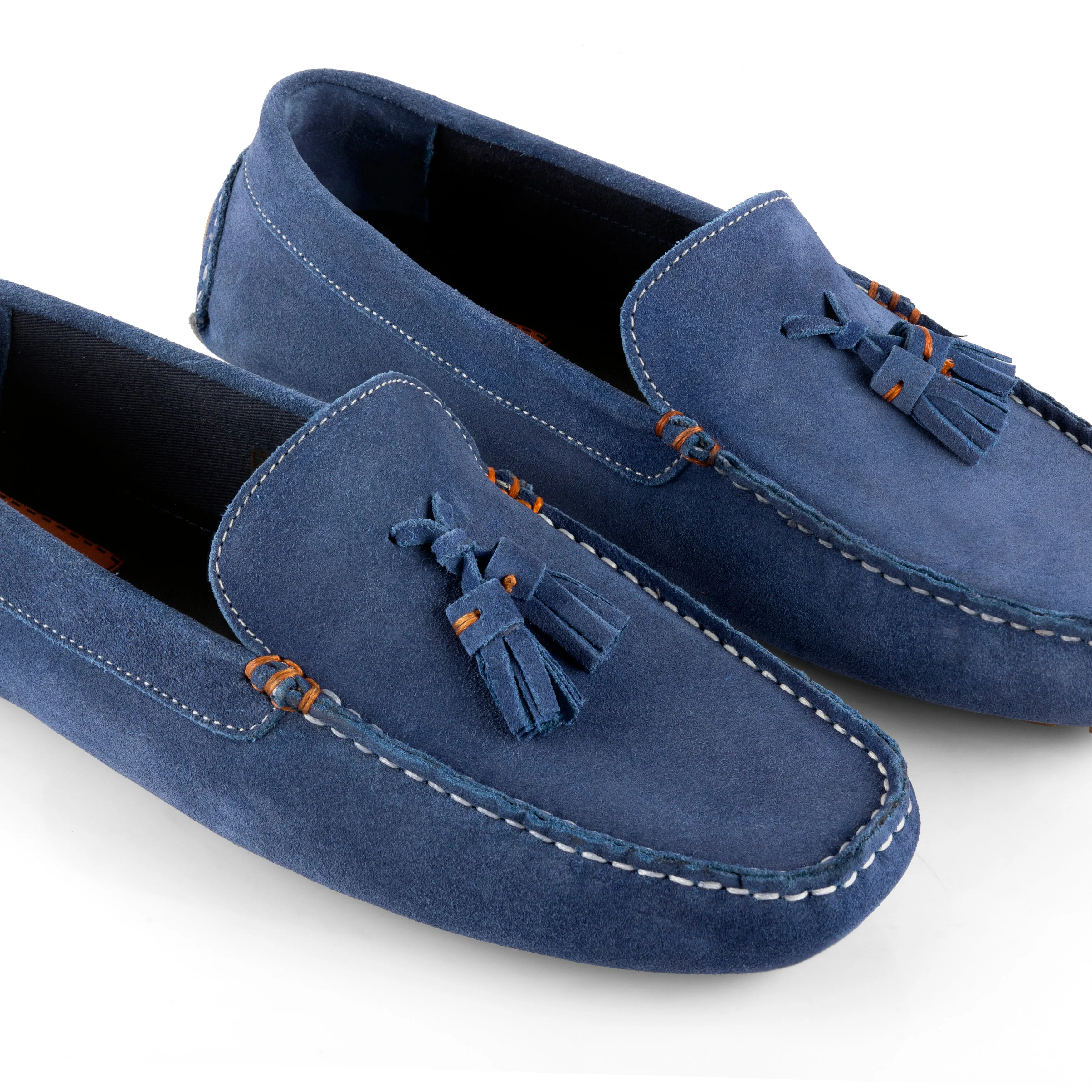 Jackson Suede Leather Driving Loaferss - Blue