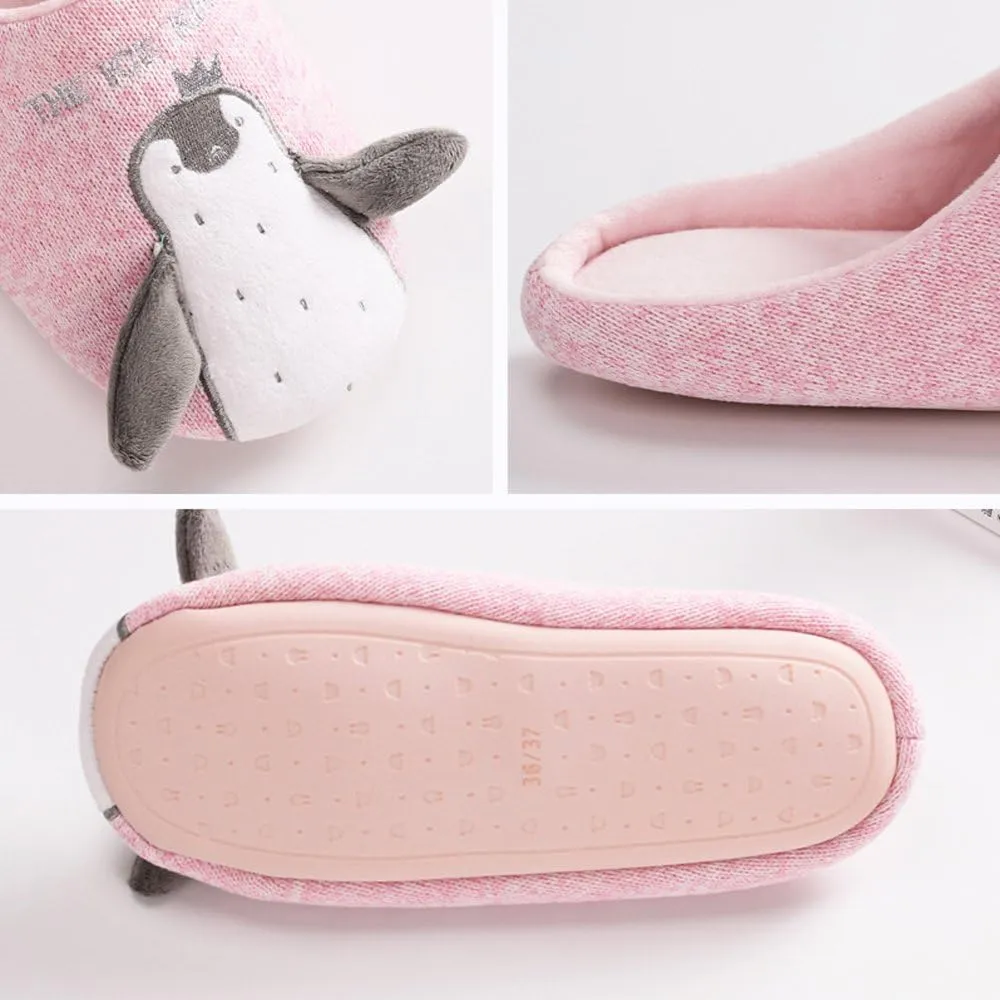 JadeRich Unisex Penguin Shoes Soft Fleece Home Slipper Cozy Warm Fluffy Indoor Outdoor Slippers