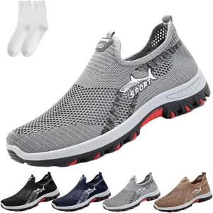 Jarv Cooling Comfort Sneaker, Atlacoast Casual Soft Bottom Anti-Slip Slip On, Breathable Walking Mesh Shoes for Men