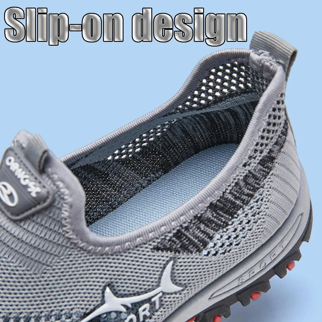 Jarv Cooling Comfort Sneaker, Atlacoast Casual Soft Bottom Anti-Slip Slip On, Breathable Walking Mesh Shoes for Men