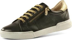 JATAREA Women's Fashion Sneakers – Genuine Leather Casual Shoes, Comfortable Cushioned Insole, TPR Rubber Sole, Stylish Lifestyle, Lightweight and Durable Travel Sneakers