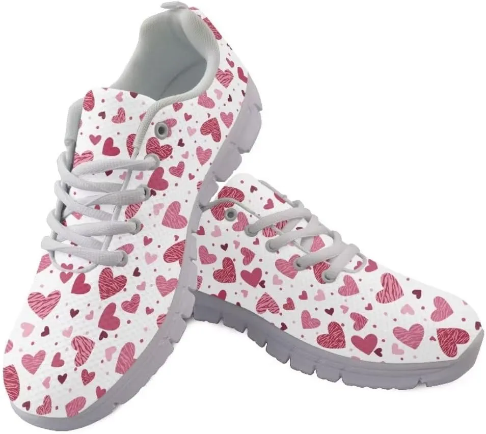 Jeiento Non Slip Running Shoes for Women&Men Fashion Sneaker Comfort Gym Sports Shoes for Teenager Girls Casua Mesh Flat Shoes