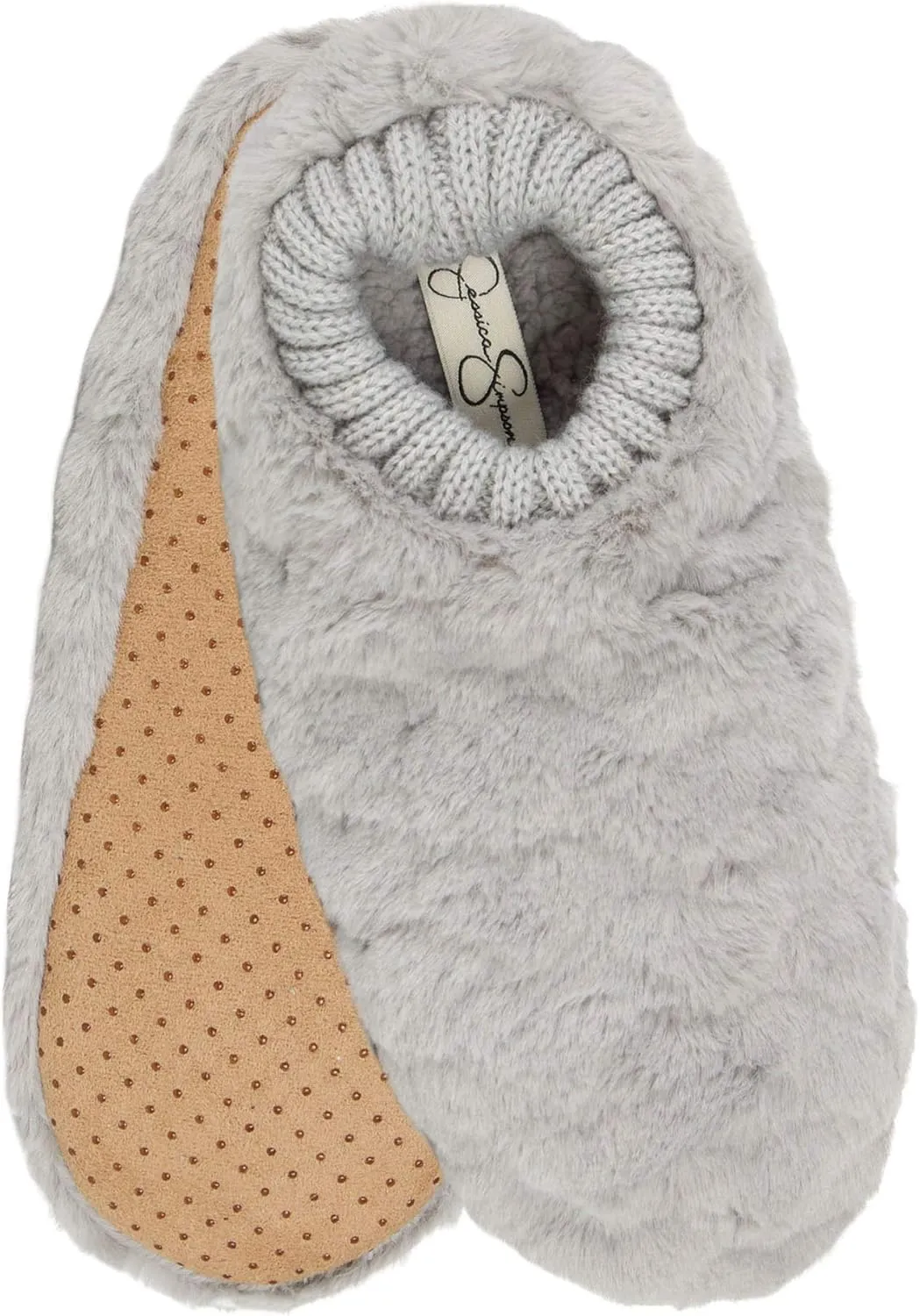Jessica Simpson Women’s and Girl’s Plush Fleece Lined Slipper Socks with Anti-Slip Sole- Mommy & Me Set Options