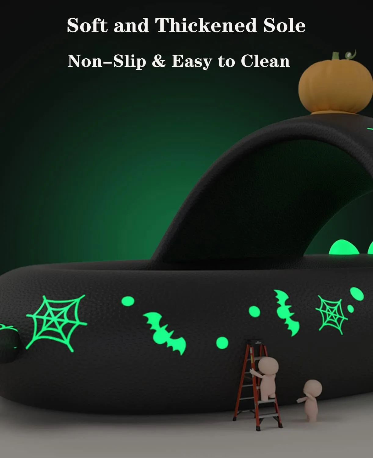 Jfxgjuv Halloween Luminous Shark Slippers Christmas Luminous Shark Slippers Spooky Shark Slides Shark Cloud Slides Angler Fish Slides Glow in The Dark Shark Slippers