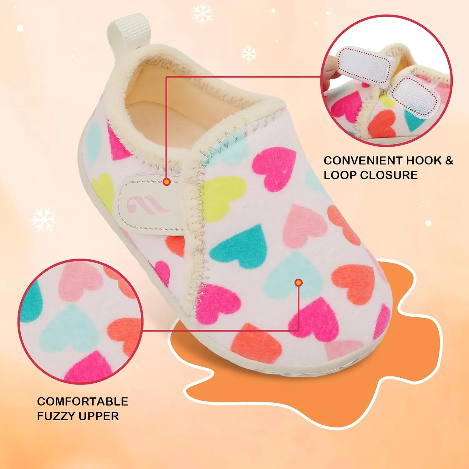 JIASUQI Toddler Slippers Fuzzy Kids Slippers Warm House Shoes for Boys Girls