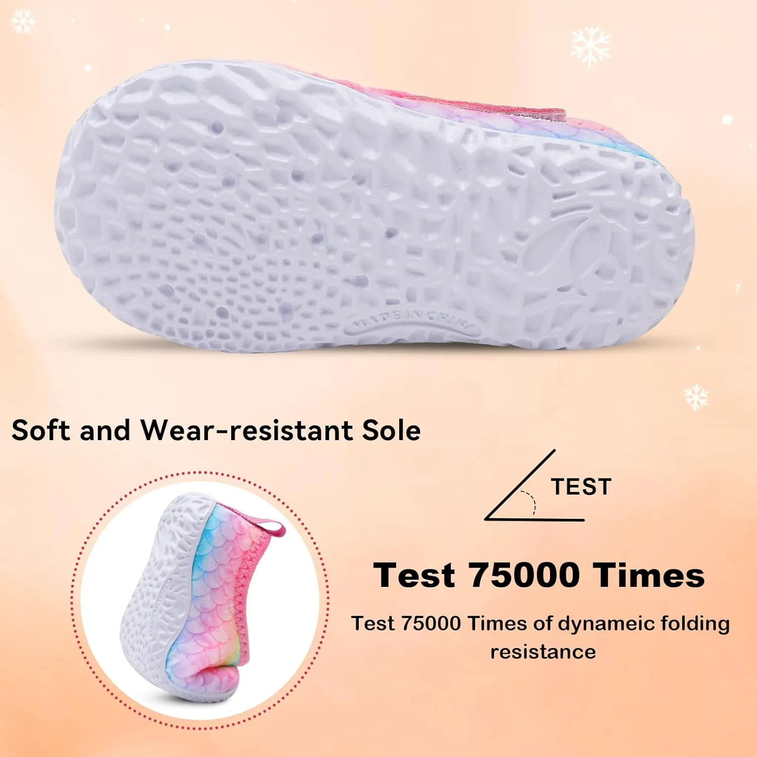 JIASUQI Toddler Slippers Fuzzy Kids Slippers Warm House Shoes for Boys Girls