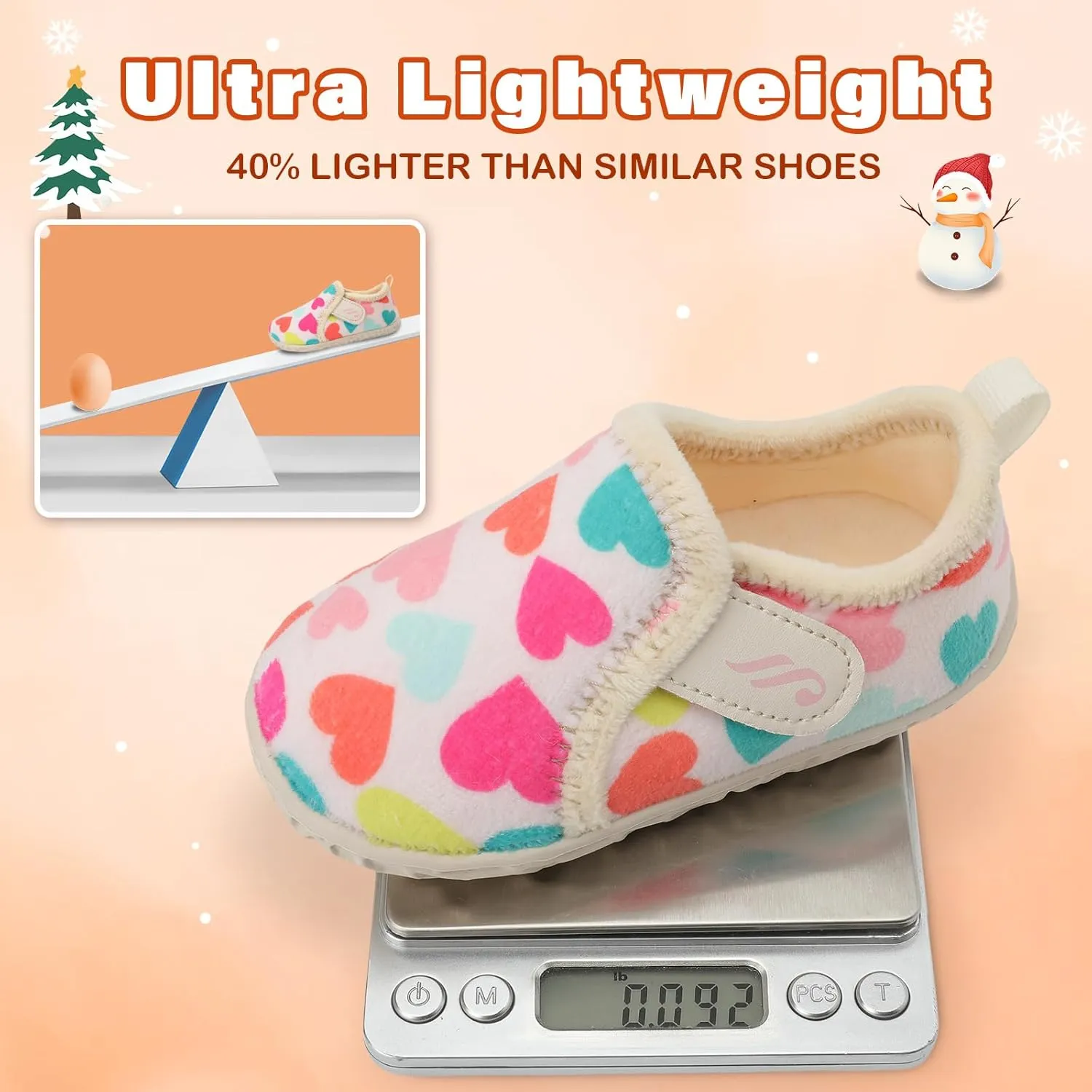 JIASUQI Toddler Slippers Fuzzy Kids Slippers Warm House Shoes for Boys Girls