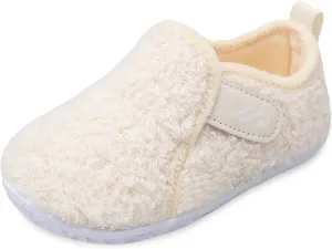 JIASUQI Toddler Slippers Fuzzy Kids Slippers Warm House Shoes for Boys Girls