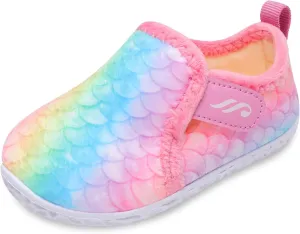 JIASUQI Toddler Slippers Fuzzy Kids Slippers Warm House Shoes for Boys Girls