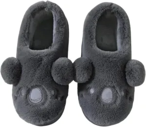 JITEM Pantuflas Cute Koala Animal Slippers for Women Men Warm Soft Fluffy Fuzzy House Shoes Fashion Indoor Outdoor Comfy Slippers Zapatillas Creative Gift
