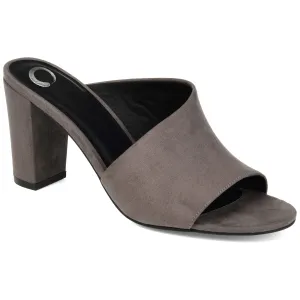 Journee Collection Womens Allea Tru Comfort Foam D'Orsay Block Heel Dress Sandals Size: 6 Wide, Grey