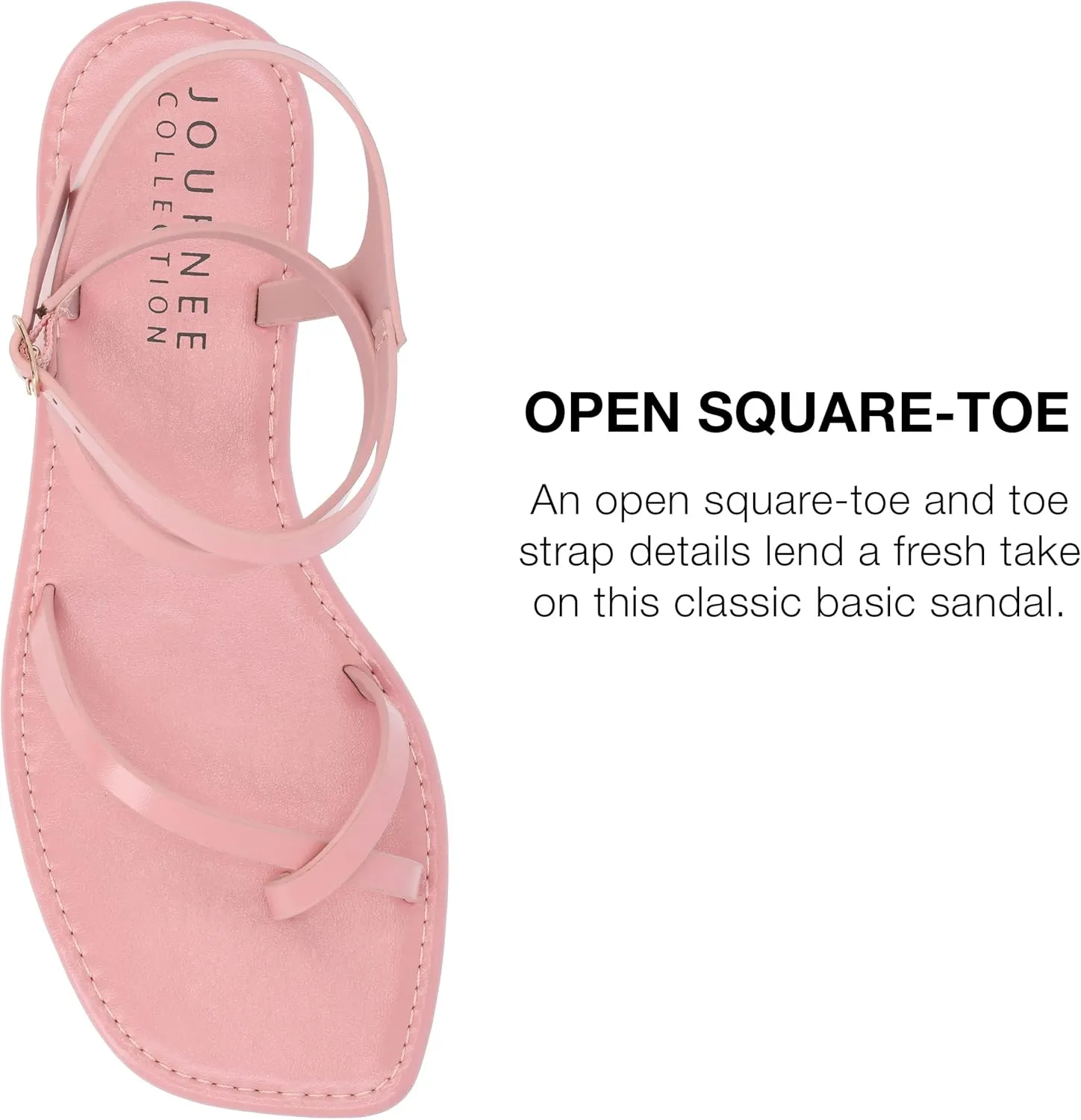 Journee Collection Women's Charra Flat Sandal