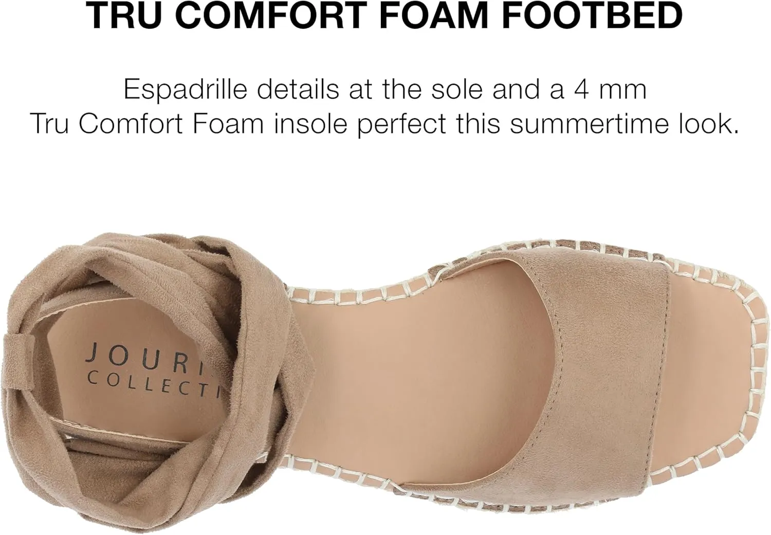 Journee Collection Women's Comfort Foam Emelie Sandal Espadrille Wedge
