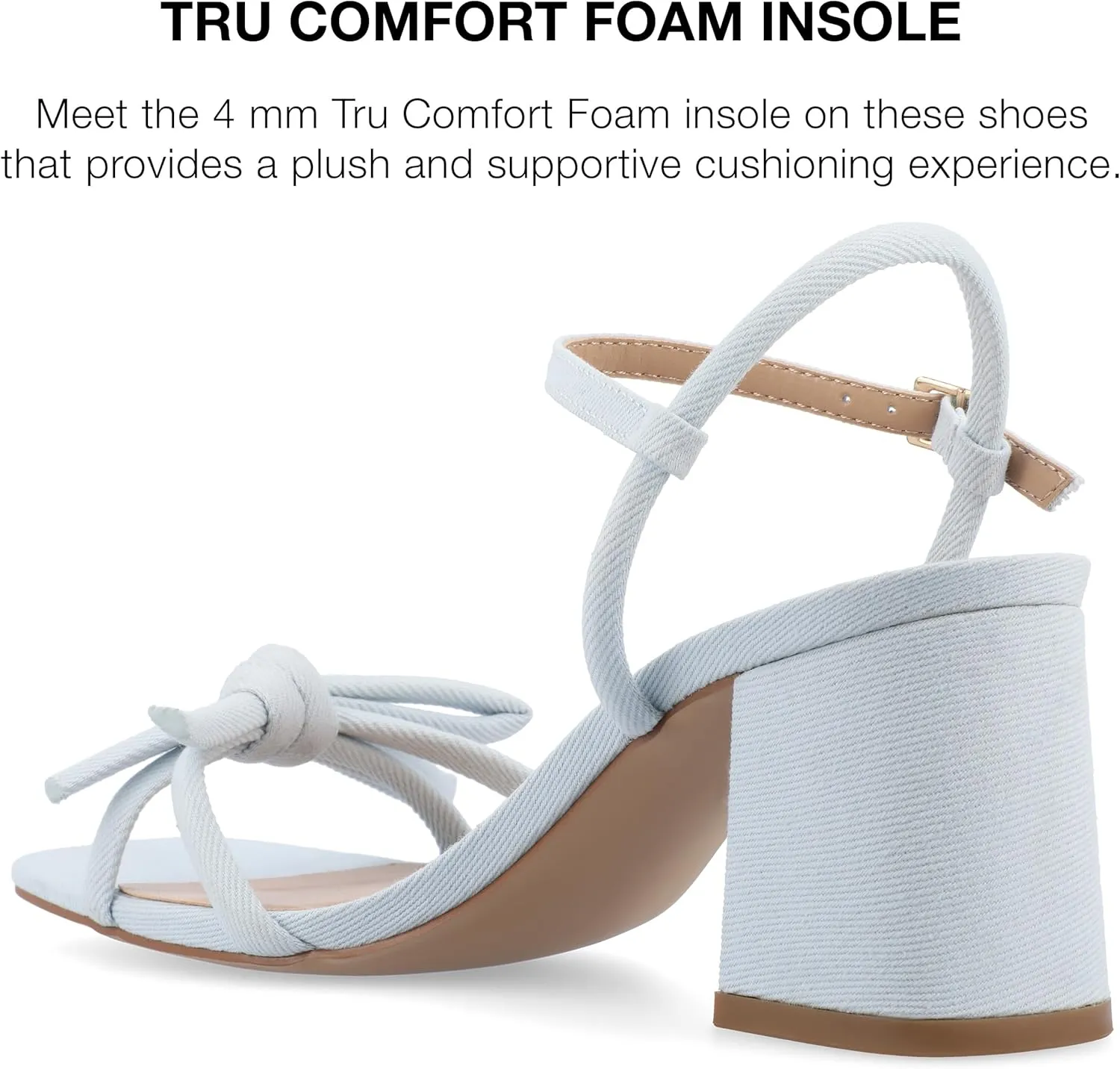 Journee Collection Womens Meryl Bow Block Heel
