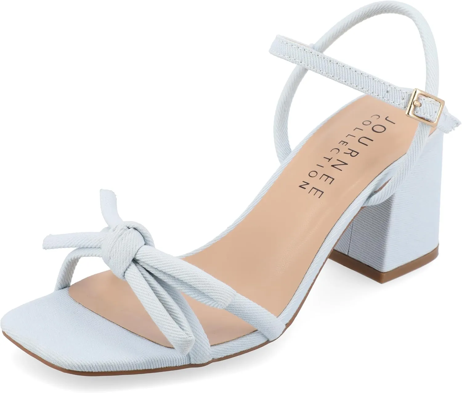 Journee Collection Womens Meryl Bow Block Heel