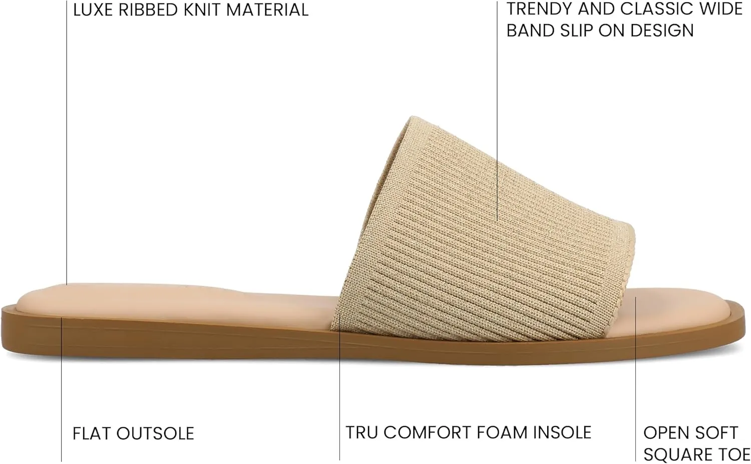 Journee Collection Women's Prisilla Slide Sandal