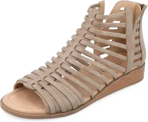 Journee Women's Comfort Foam Delilah Sliver Wedge Sandals