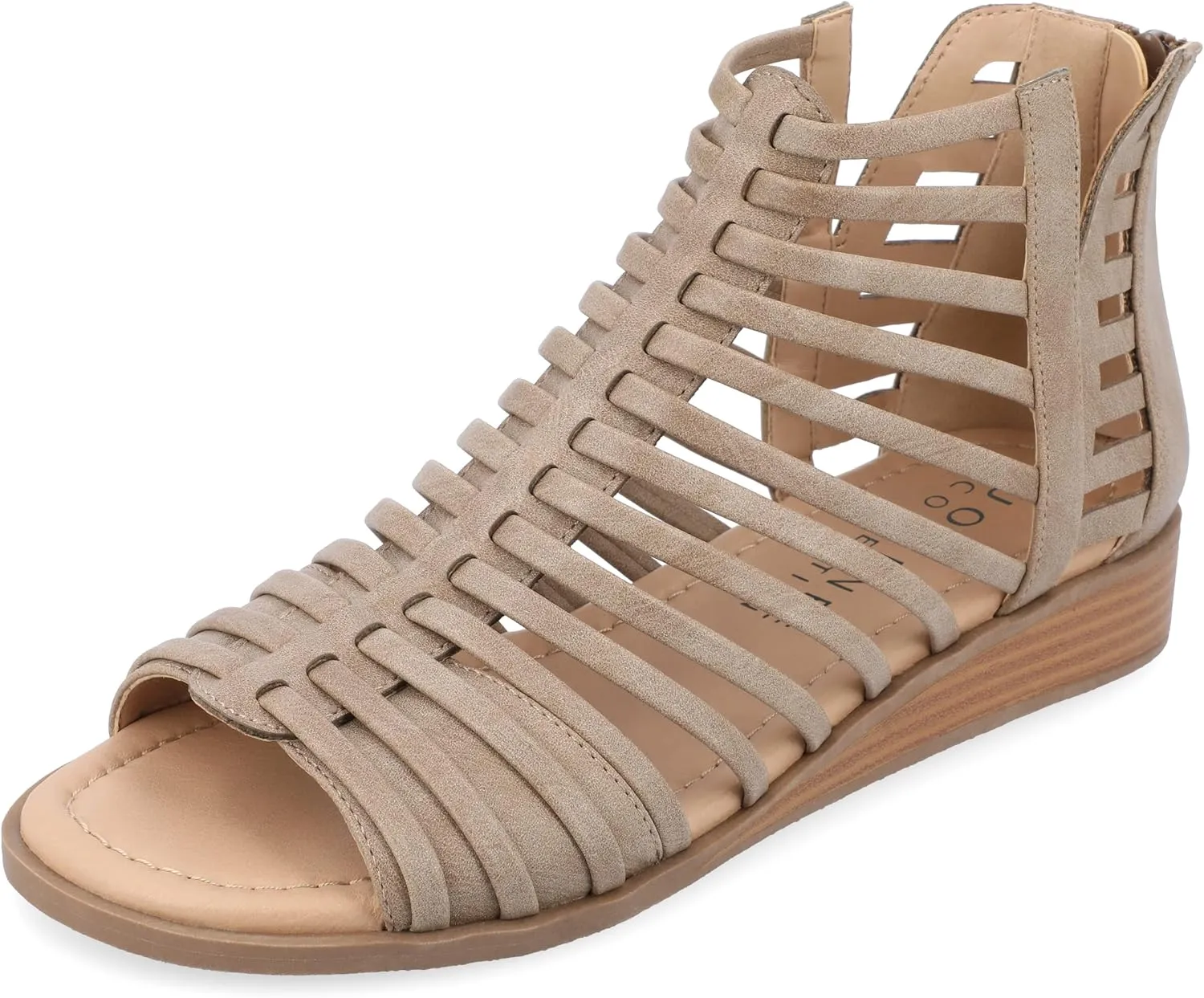 Journee Women's Comfort Foam Delilah Sliver Wedge Sandals