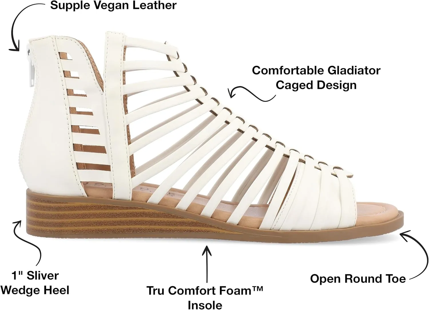 Journee Women's Comfort Foam Delilah Sliver Wedge Sandals