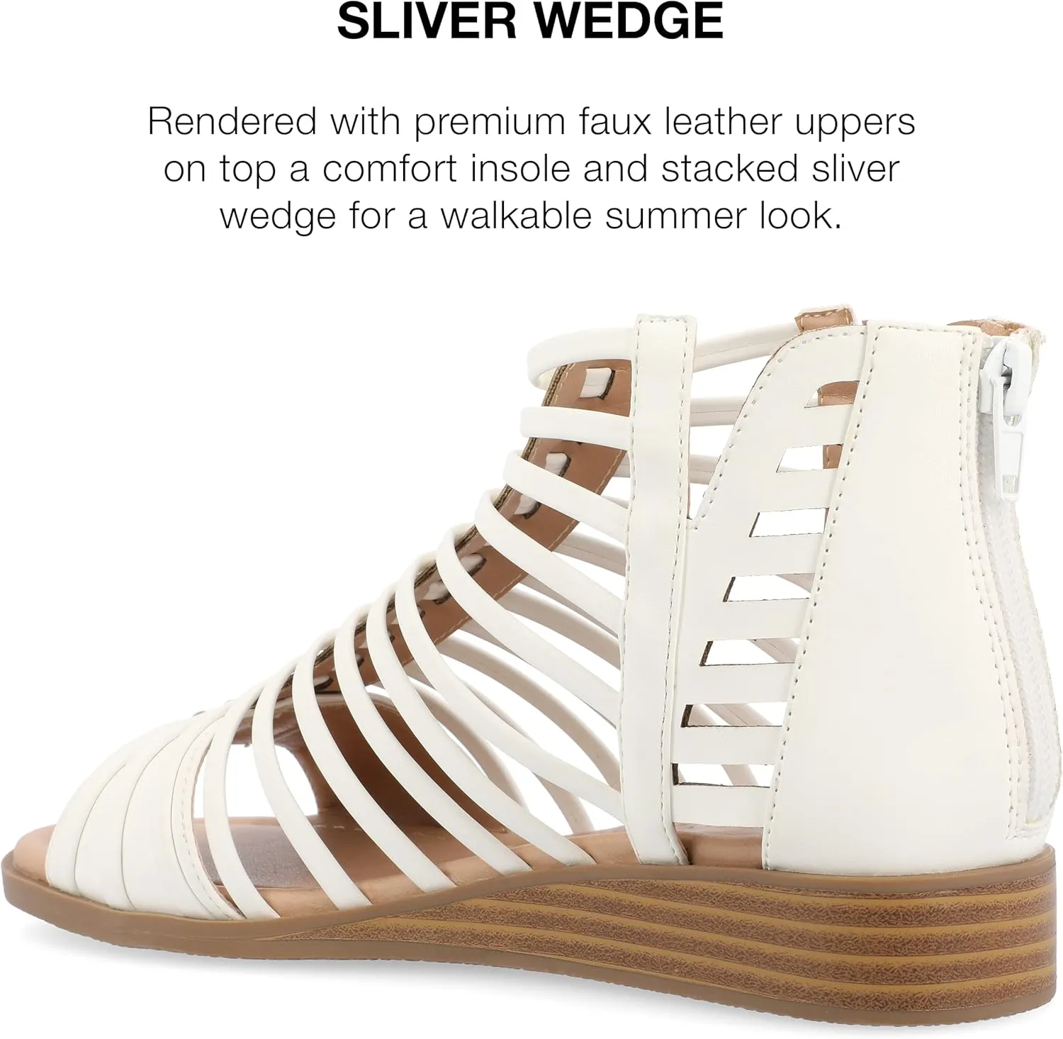 Journee Women's Comfort Foam Delilah Sliver Wedge Sandals