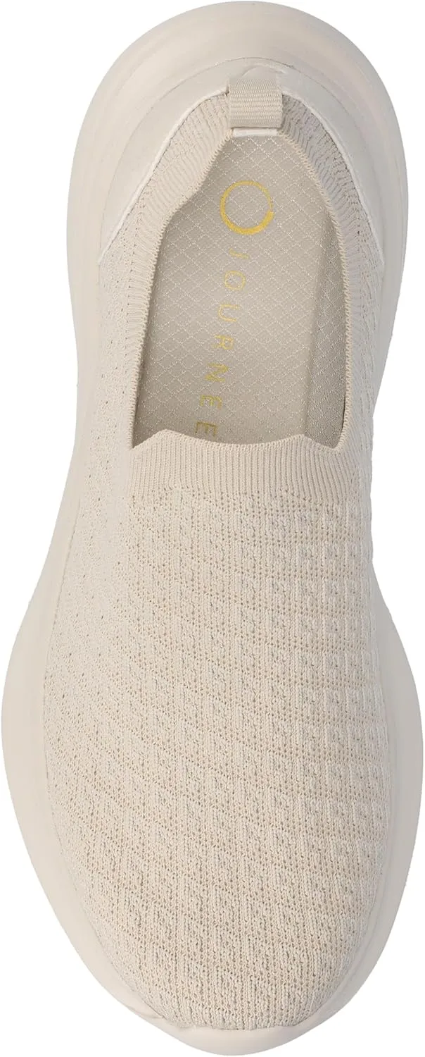 Journee Womens cushioned footbeds Linnea slip-on sneaker textile uppers round-toe