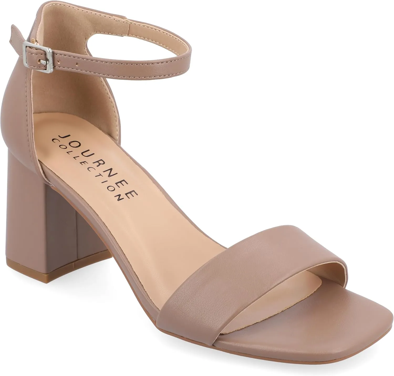 Journee Women's Valenncia SuperNatural Shades Tru Comfort Foam Open Square Toe Ankle Strap Sandals